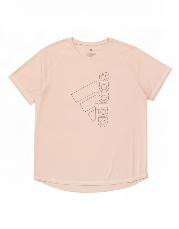 Damska koszulka Adidas Aeroready Graphic Top UK 24/26 2XL Szary poliester