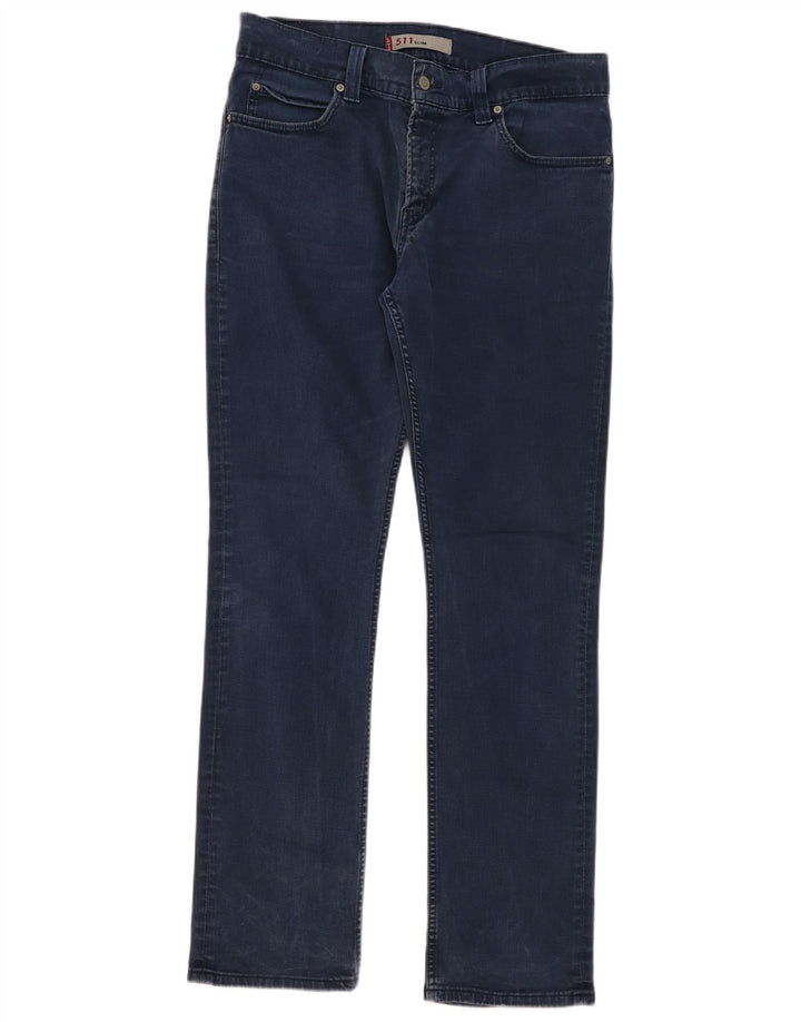 Damskie jeansy Levi's 511 Slim W36 L34 Granatowa bawełna