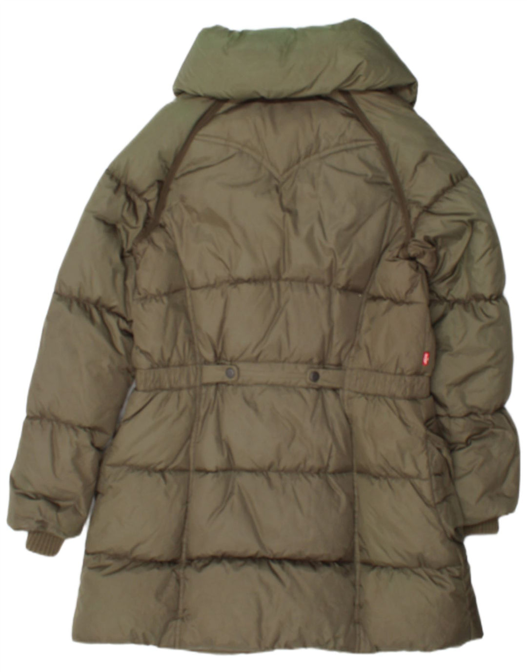 Damski ocieplany płaszcz Levi's UK 16, duży, zielony nylon