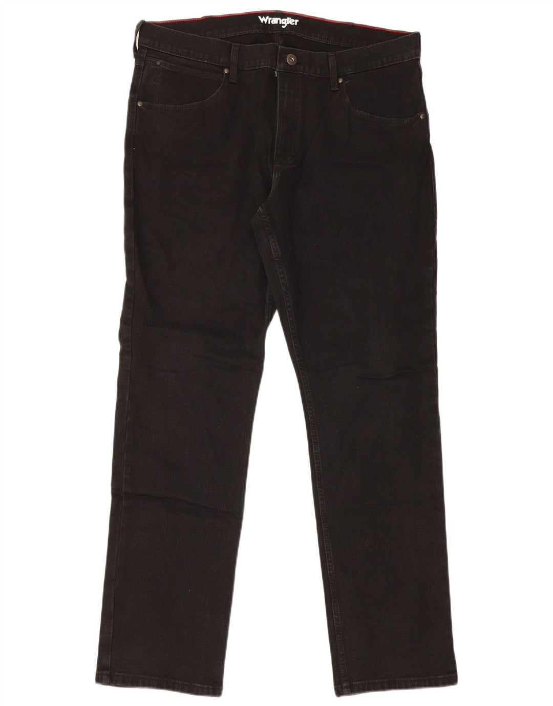 Damskie jeansy Wrangler Regular Straight W36 L32 Czarne bawełniane