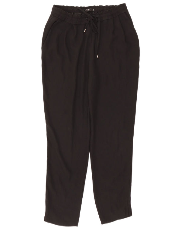 Damskie zwężane spodnie chino Zara XS W24 L27 Czarny poliester