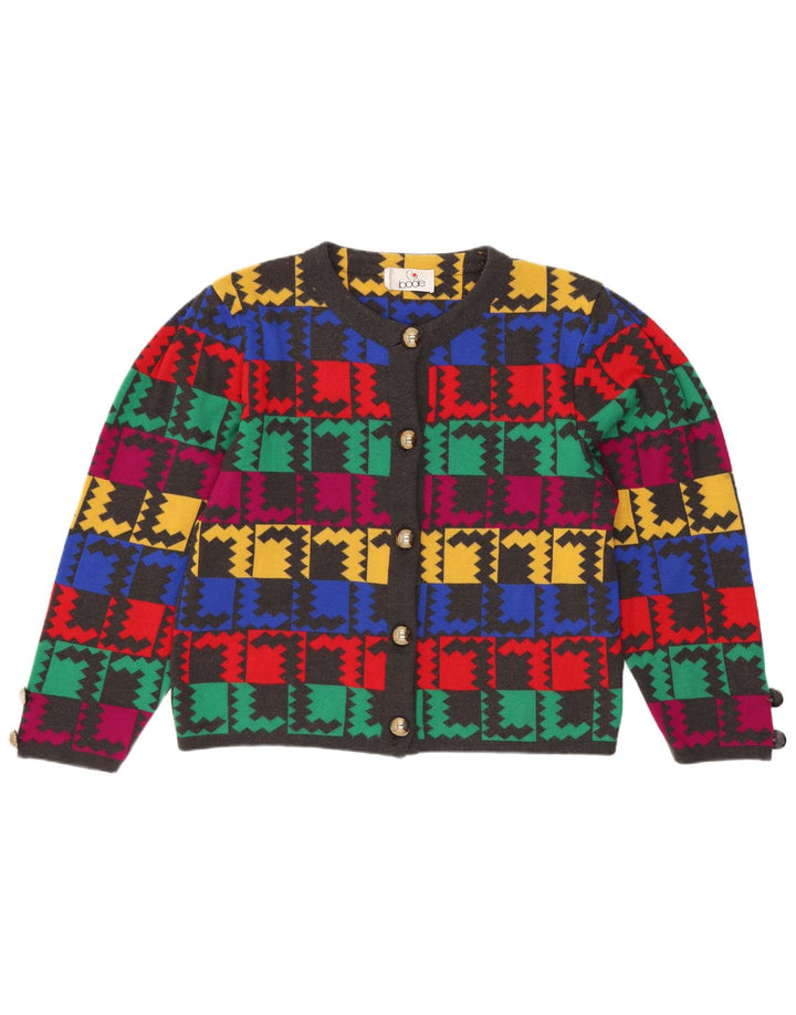 Sweter damski Bode Crop Cardigan UK 14 Średni wielobarwny geometryczny