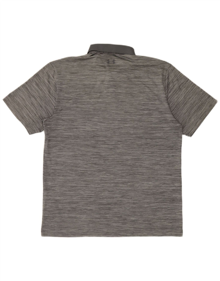Męska koszulka polo Under Armour, duża, szara, nakrapiana, poliestrowa