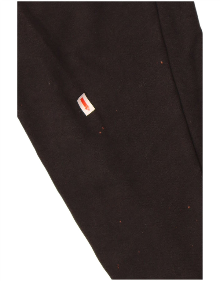 Męskie spodnie dresowe Puma z grafiką, małe, czarne, bawełniane