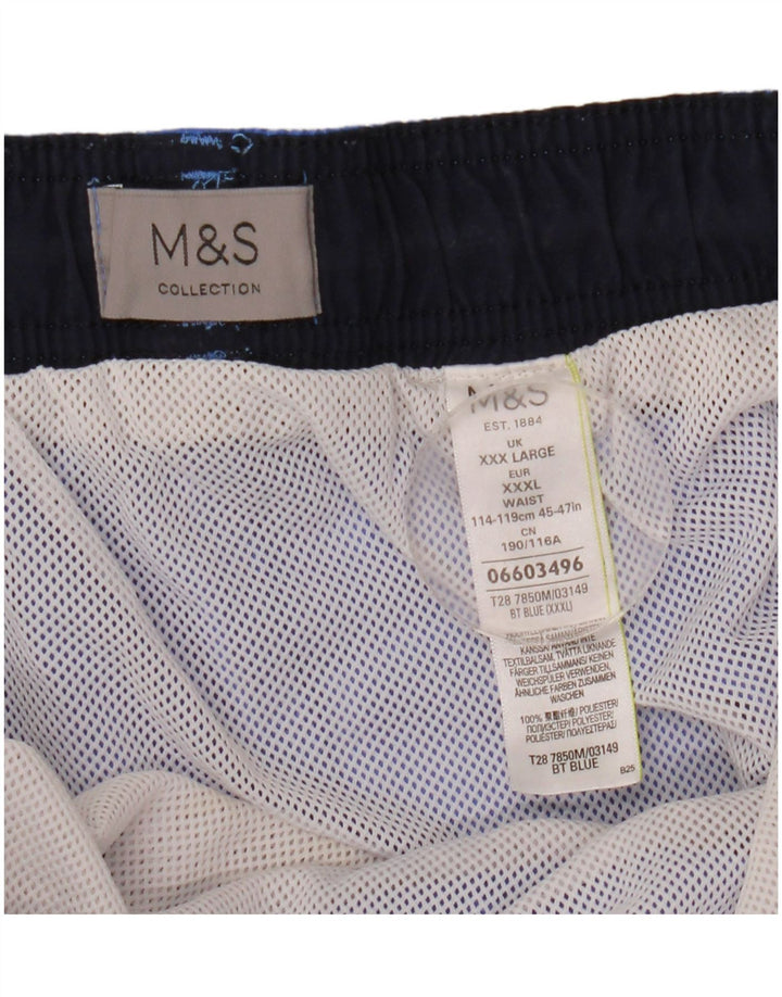 Męskie spodenki kąpielowe Marks & Spencer 3XL, niebieski poliester