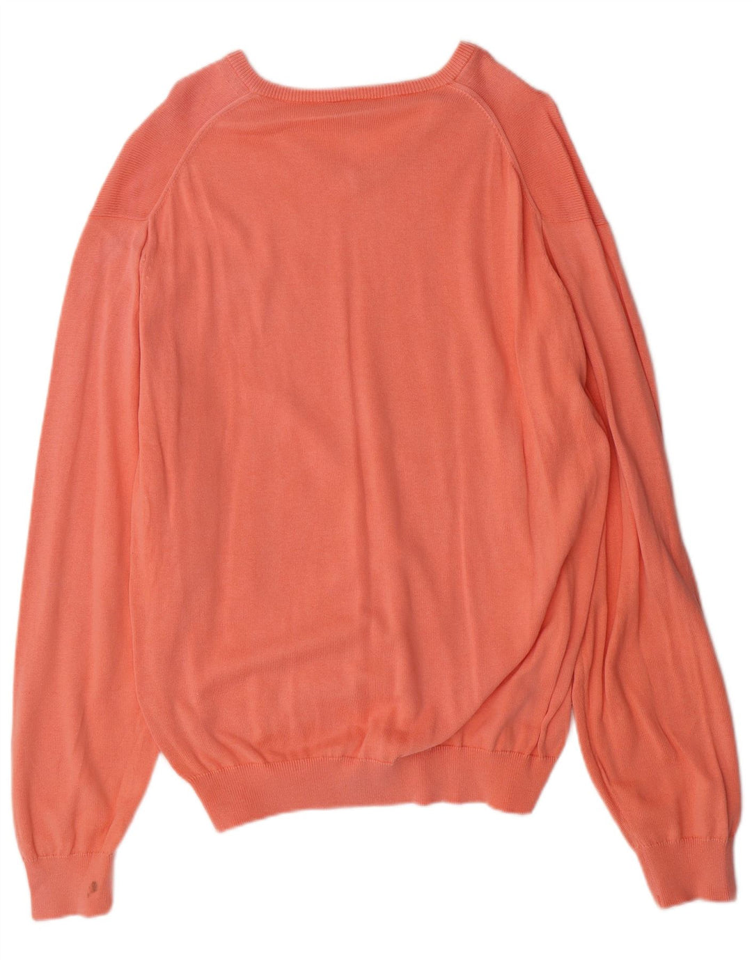 Męski sweter LACOSTE z dekoltem w kształcie litery V, rozmiar 4, średni pomarańczowy