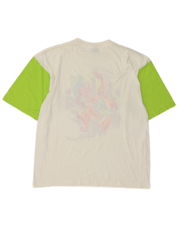 Męski T-shirt z grafiką Arena, duży, biały, bawełniany