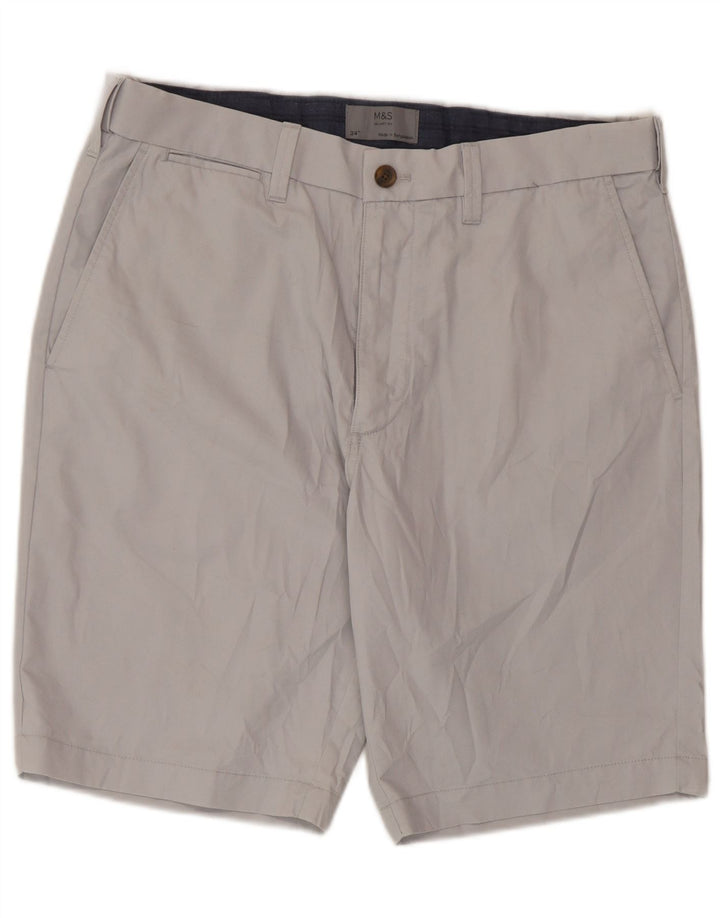 Męskie spodenki Chino Marks & Spencer W34, duże, szare, bawełniane