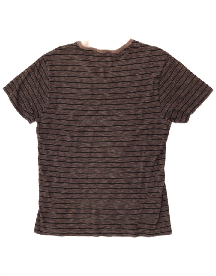 Męski T-shirt Penguin, duży, w brązowe paski