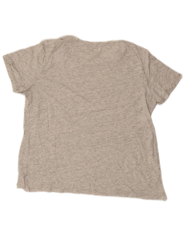 T-shirt damski Eddie Bauer Top UK 18 XL, szara, nakrapiana bawełna