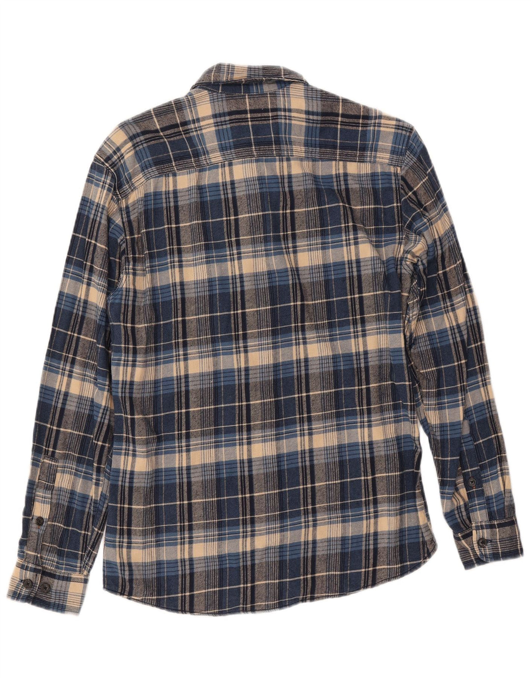 JACK & JONES Męska koszula flanelowa w małą niebieską kratkę, bawełniana