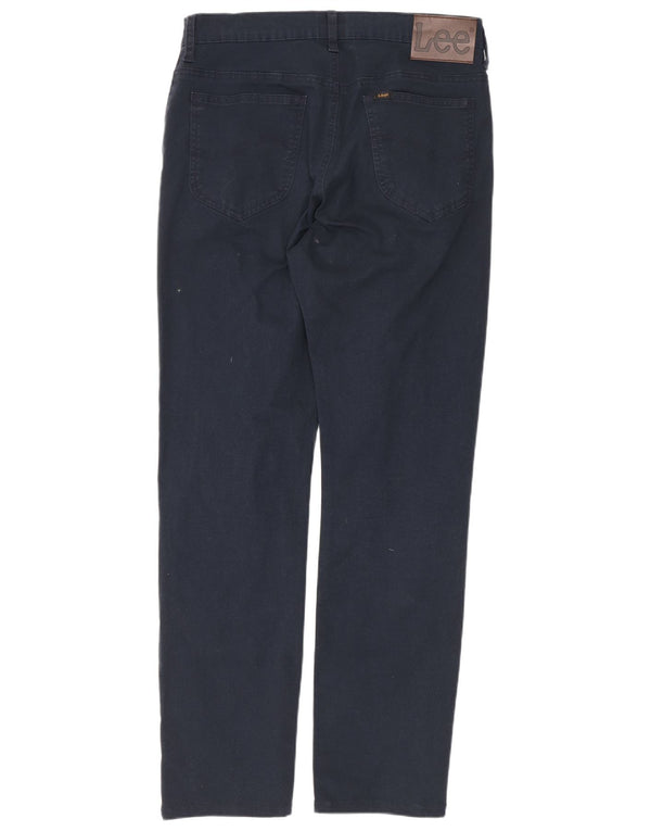 Spodnie damskie Lee Rider Straight Casual W30 L30 Granatowa bawełna