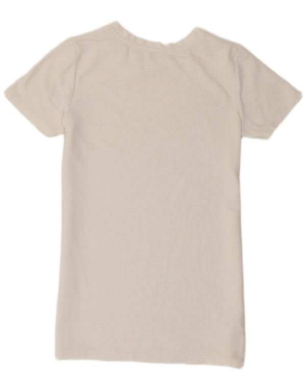 T-shirt damski Zara Top UK 10 Small, biały, bawełniany