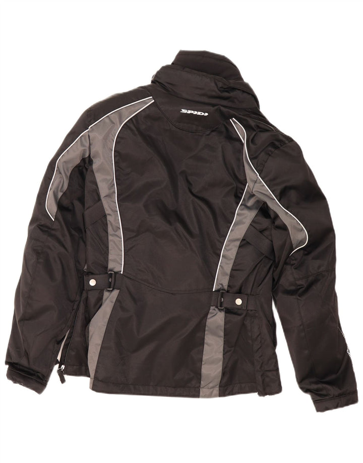 Damska kurtka typu racer oversize Spidi UK 10, mała, czarna, z blokami kolorów