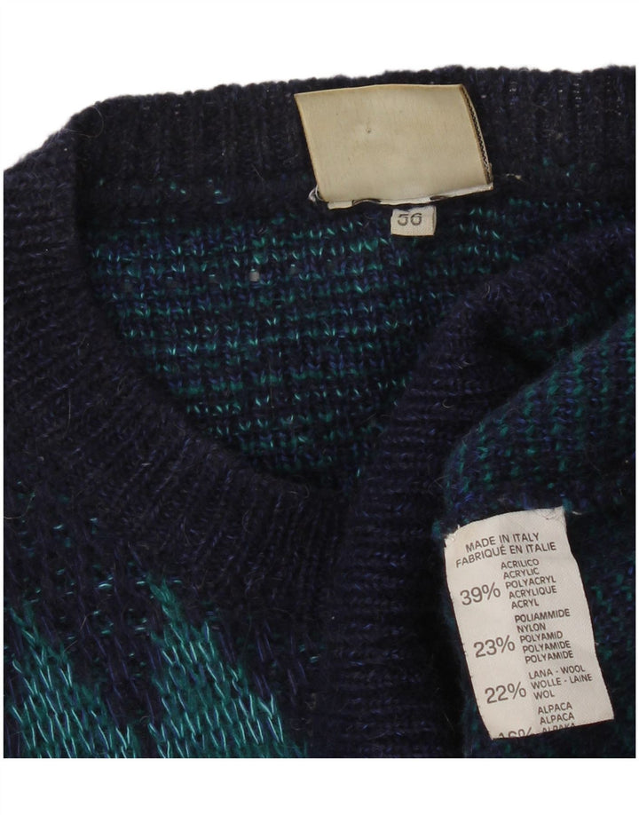 4 Męski sweter CASTELLA z dekoltem w łódkę IT 56 XL Granatowy geometryczny