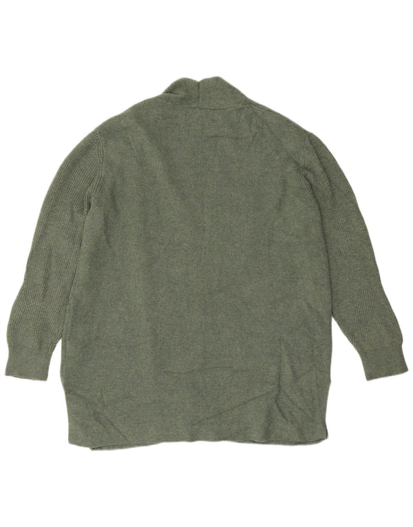 Marks & Spencer Damski sweter z długim rękawem, rozpinany, UK 16, duży, khaki