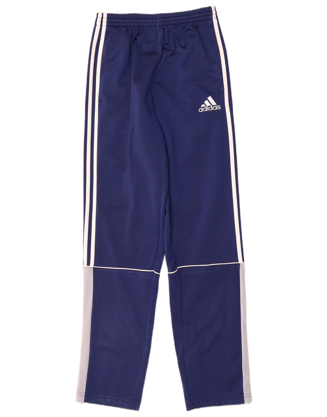 Chłopięce spodnie dresowe Adidas 13-14 lat Niebieski poliester z blokami kolorów