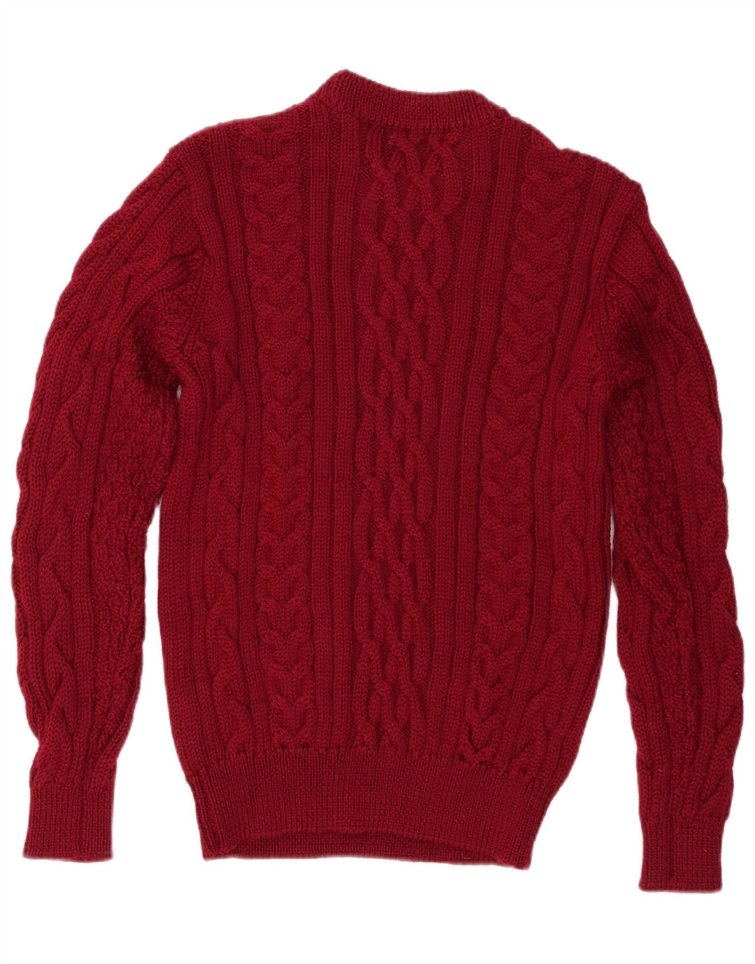 WoolOvers Męski sweter z okrągłym dekoltem, średnio bordowa wełna