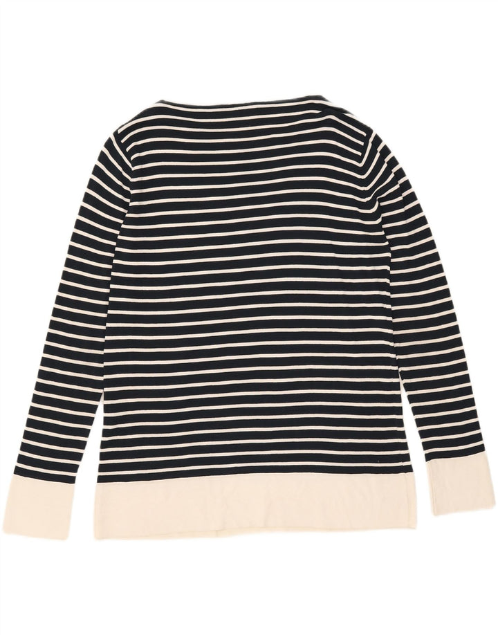 Top damski Max Mara z długim rękawem UK 16, duży, granatowy w paski