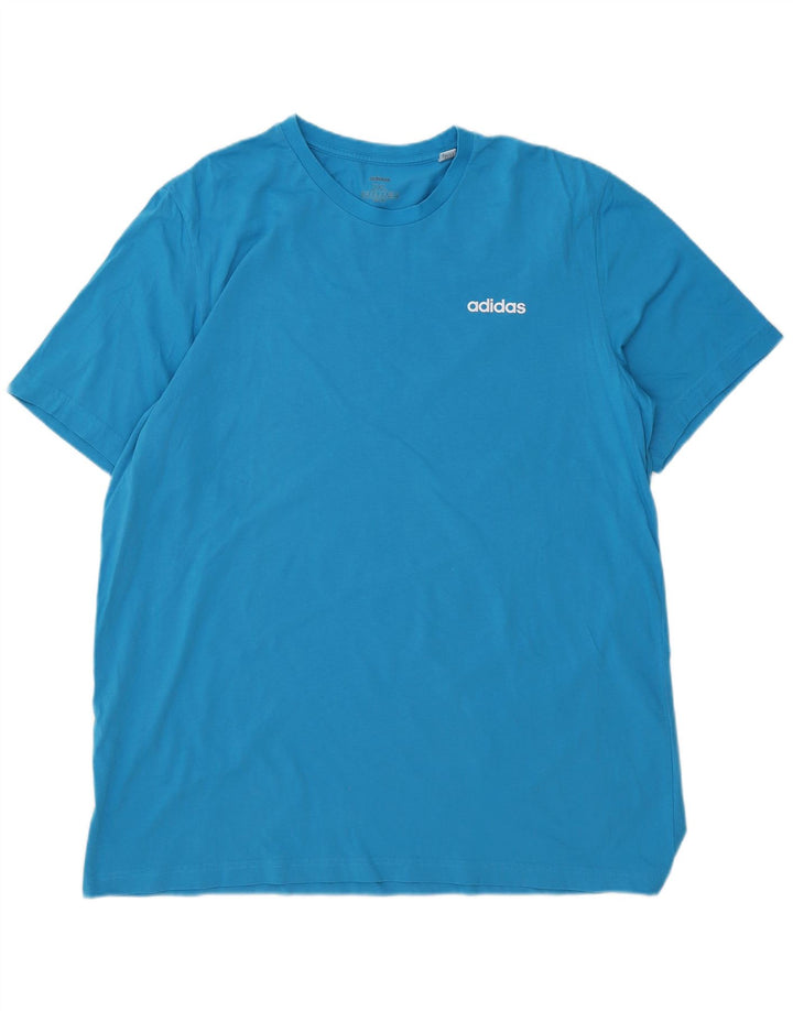 Adidas Męska koszulka Top 2XL Niebieska bawełna