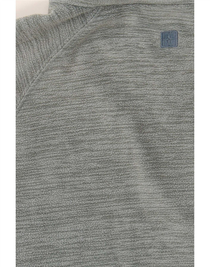 Męski sweter polarowy Mountain Warehouse z zamkiem błyskawicznym, średnioniebieski