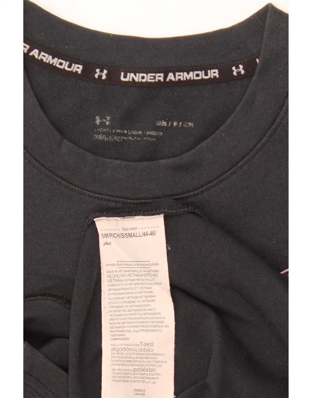 Męski T-shirt z grafiką Under Armour, mały, czarny, bawełniany