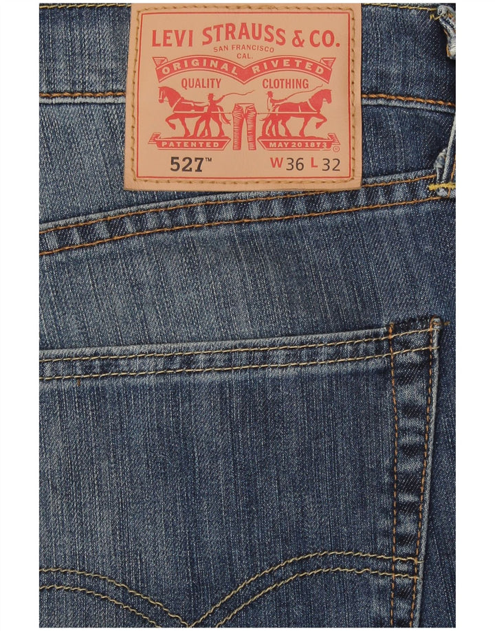 Męskie dżinsy Levi's 527 Bootcut W36 L28 Niebieska bawełna