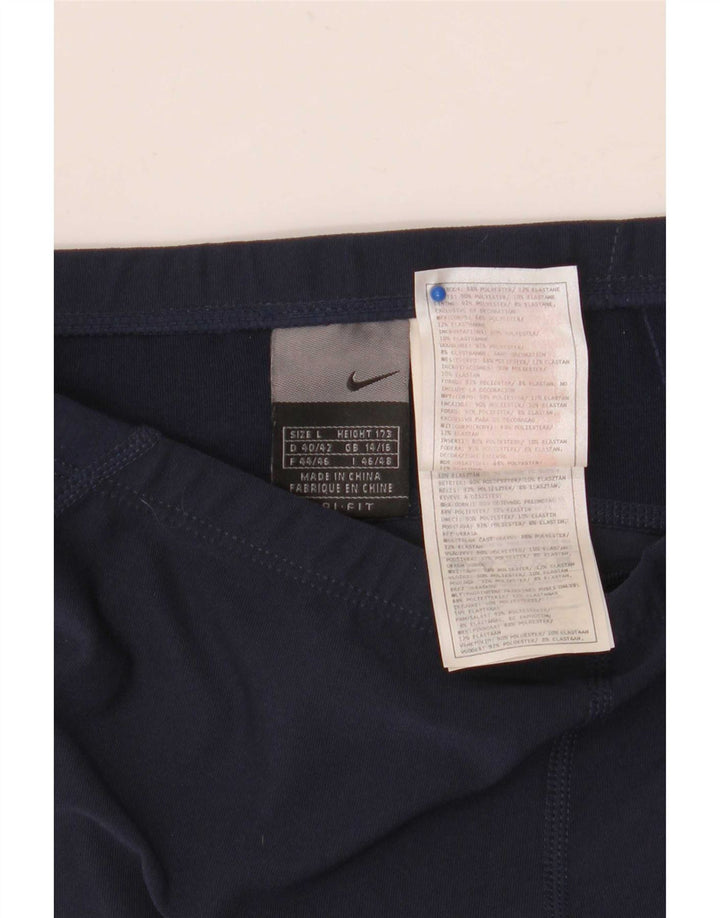 Damskie legginsy Nike Capri UK 14/16, duży, granatowy, kolorowy poliester