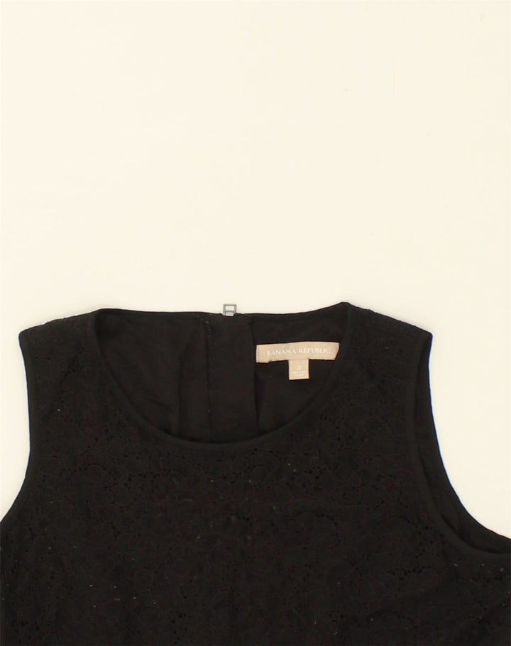 BANANA REPUBLIC Womens Lace Sheath Dress US 2 XS Black Nylon | Vintage Banana Republic | Thrift | Second-Hand Banana Republic | Used Clothing | Messina Hembry 