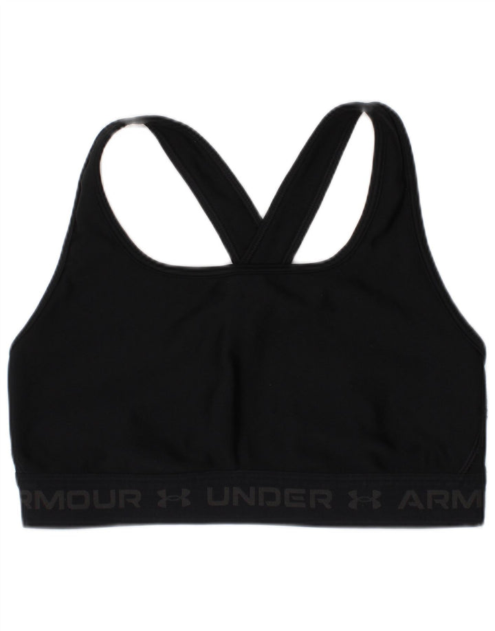 Damski top sportowy biustonosza Under Armour Compression Graphic, średni czarny sportowy