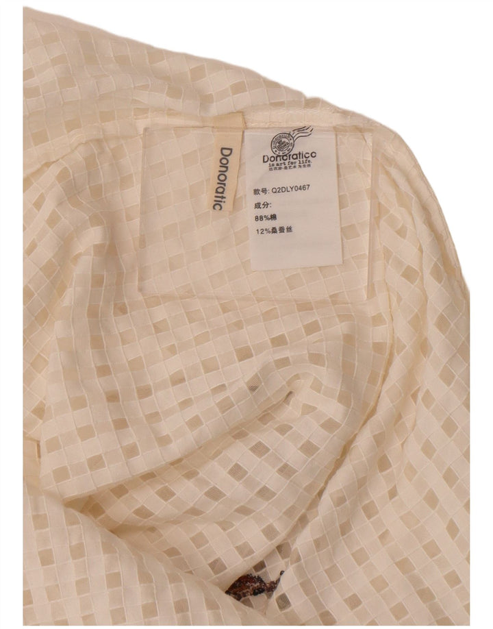 Damska graficzna sukienka w kształcie litery A Donoratico UK 12 Średnia biel