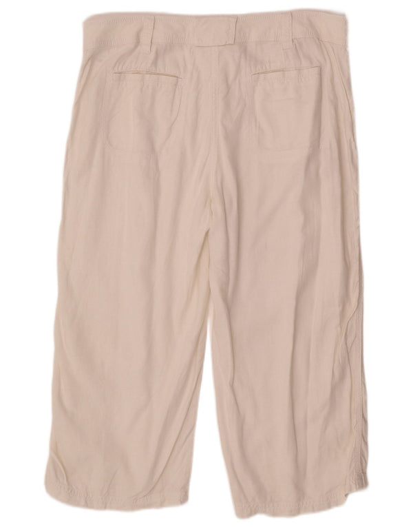 Spodnie damskie Marks & Spencer Straight Capri UK 16 duże W36 L21 białe