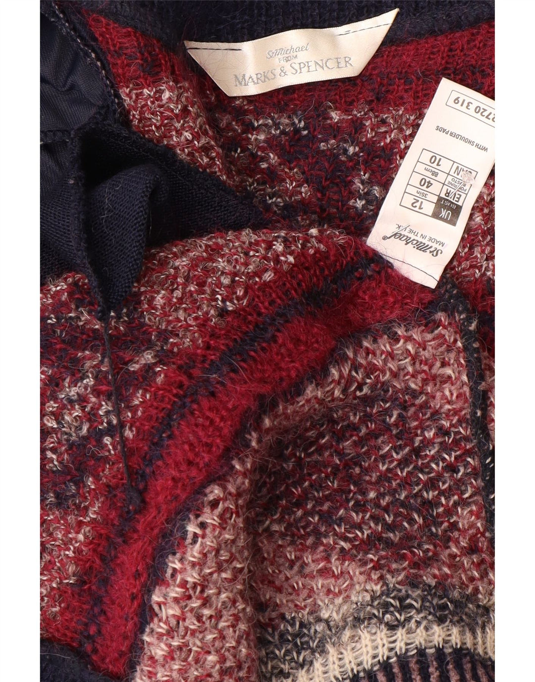 Marks & Spencer Damski sweter o przedłużonym fasonie, UK 12, średni granatowy