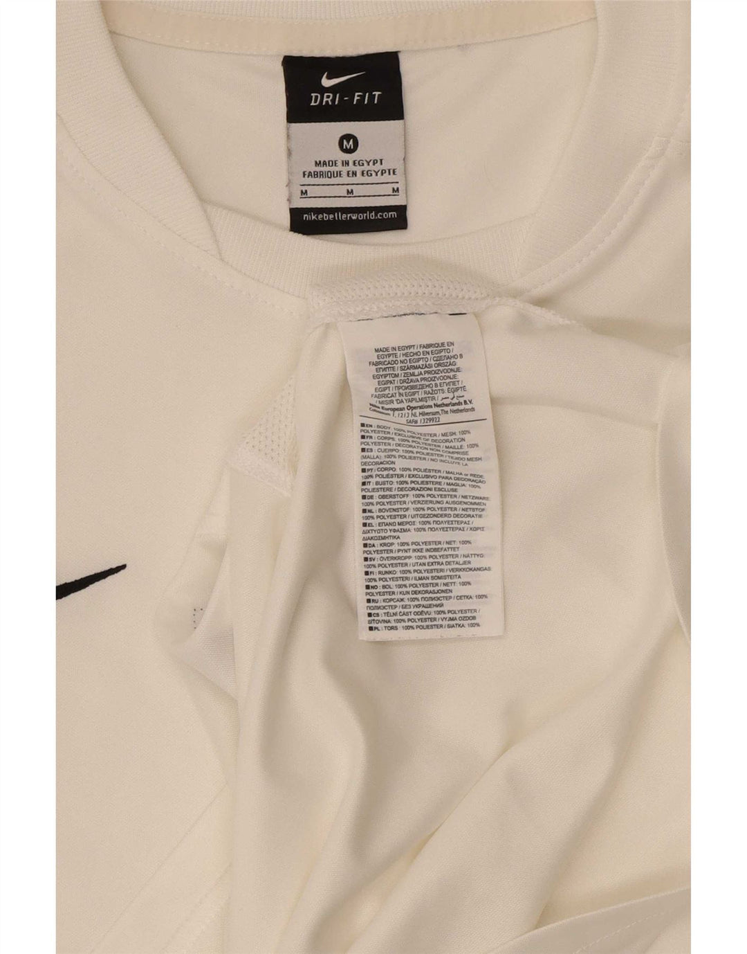 Męski T-shirt Nike Dri Fit Top, średni biały poliester