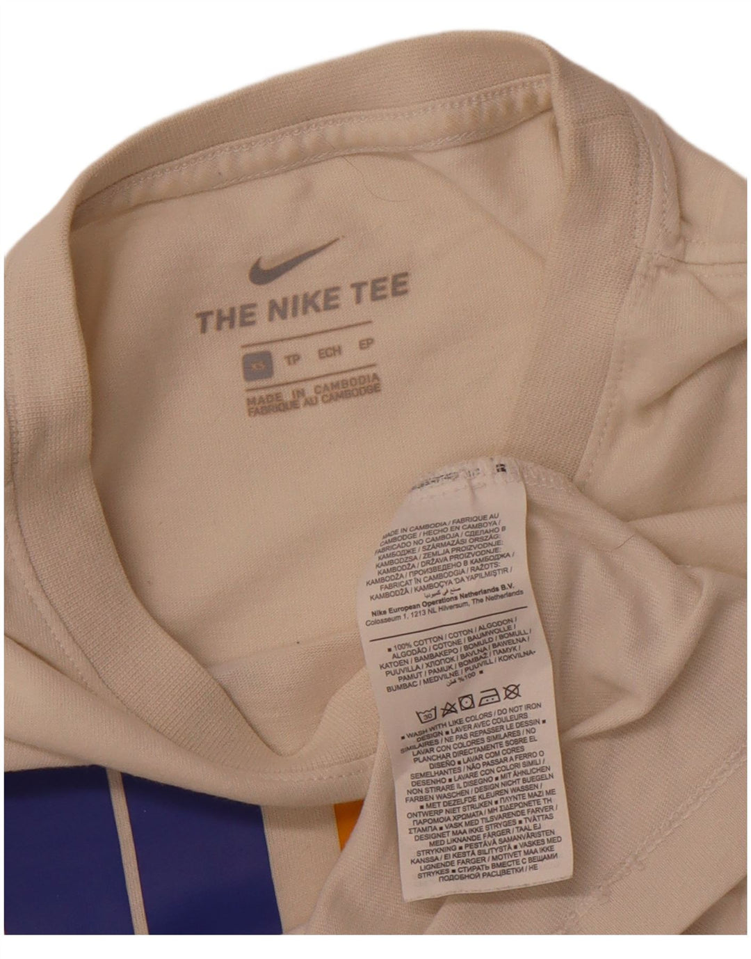 Męska koszulka z grafiką NIKE Top XS, biała, bawełniana