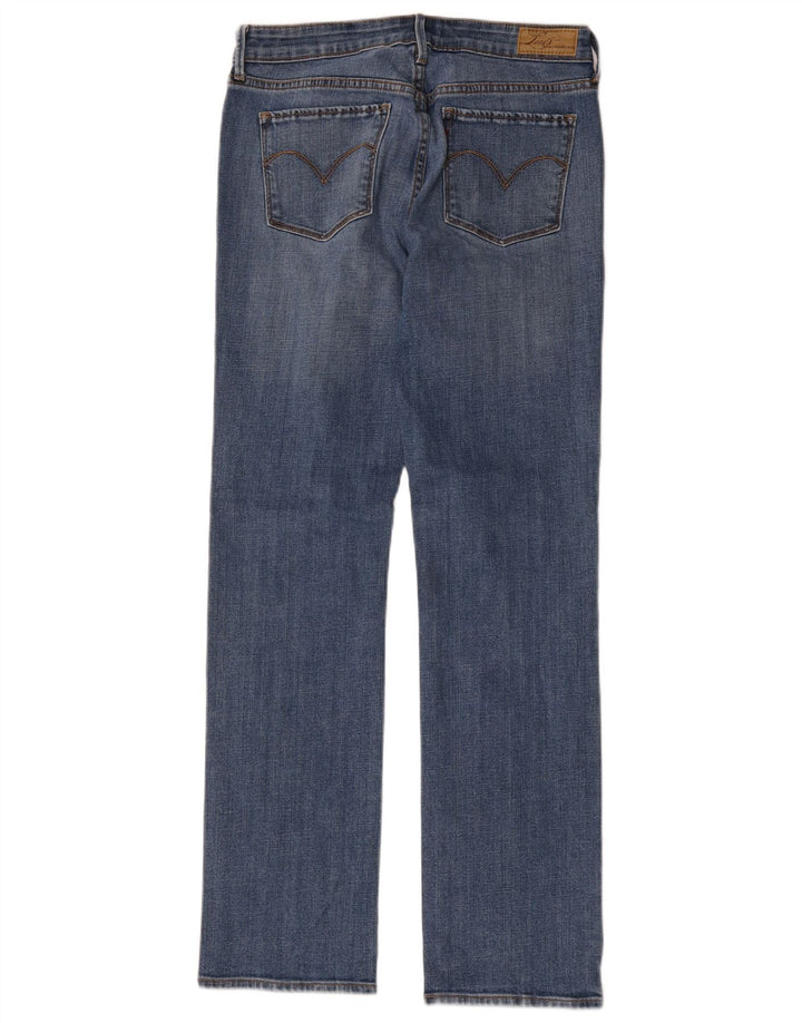 Damskie jeansy Levi's lekko zakrzywione, proste US 6 Medium W28 L30 Niebieska bawełna