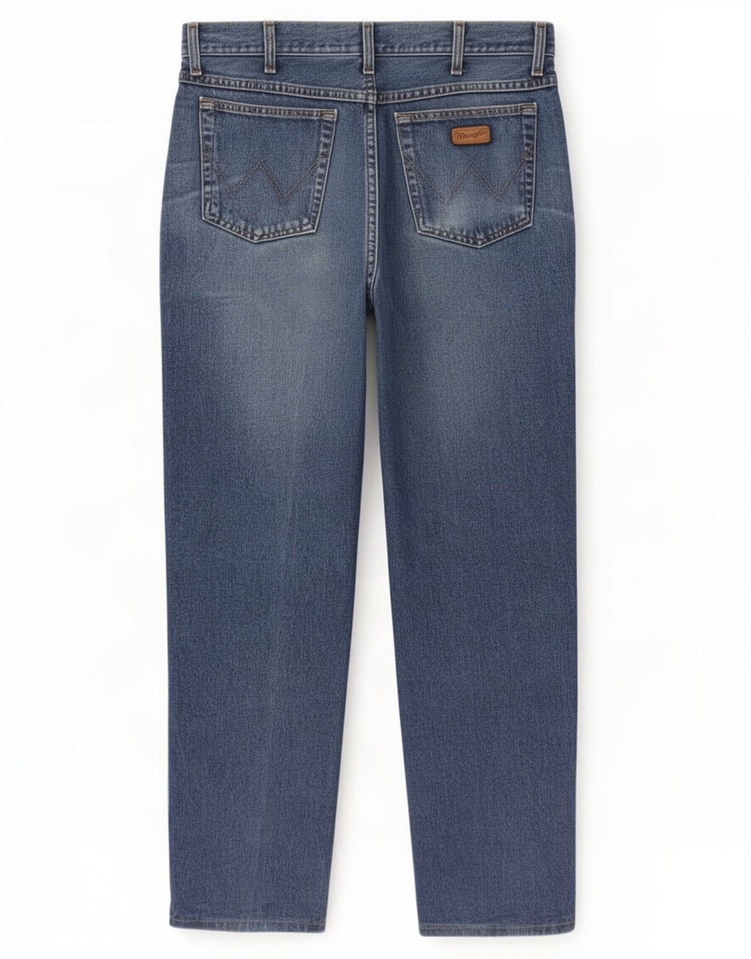 Wrangler Męskie proste dżinsy W38 L32 z niebieskiej bawełny