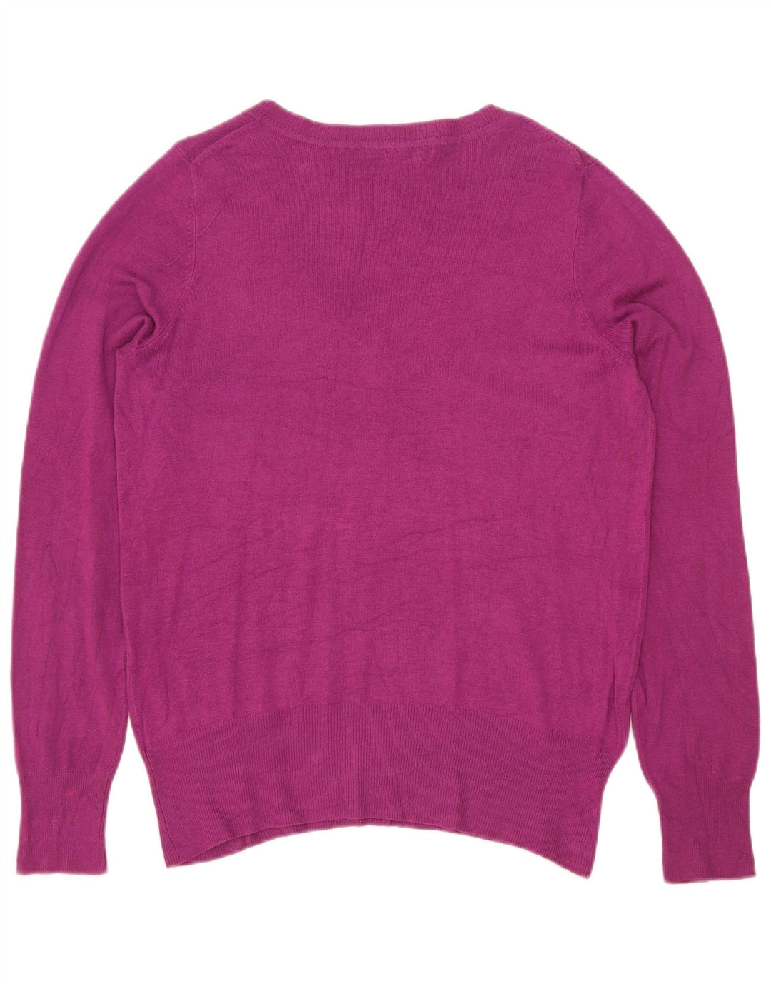 Sweter damski Marks & Spencer z dekoltem w kształcie litery V, UK 14, średni bordowy wiskoza