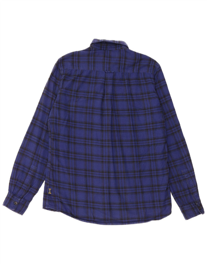 Koszula flanelowa męska Barbour w średnią niebieską kratkę, bawełniana