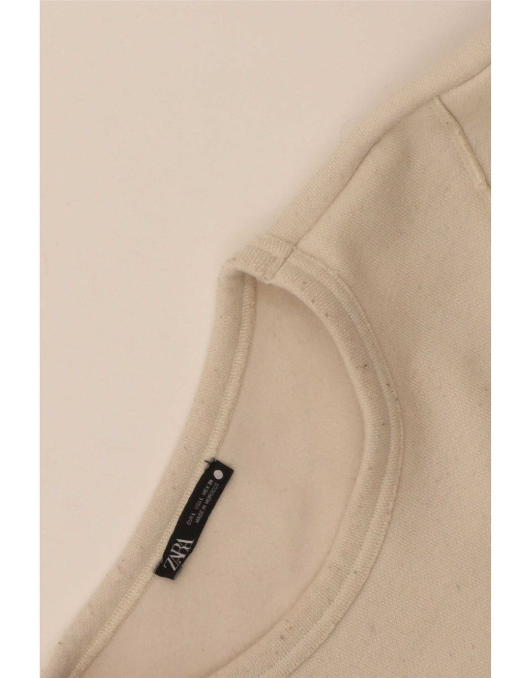 Damski sweter oversize Zara UK 16, duży w kolorze złamanej bieli