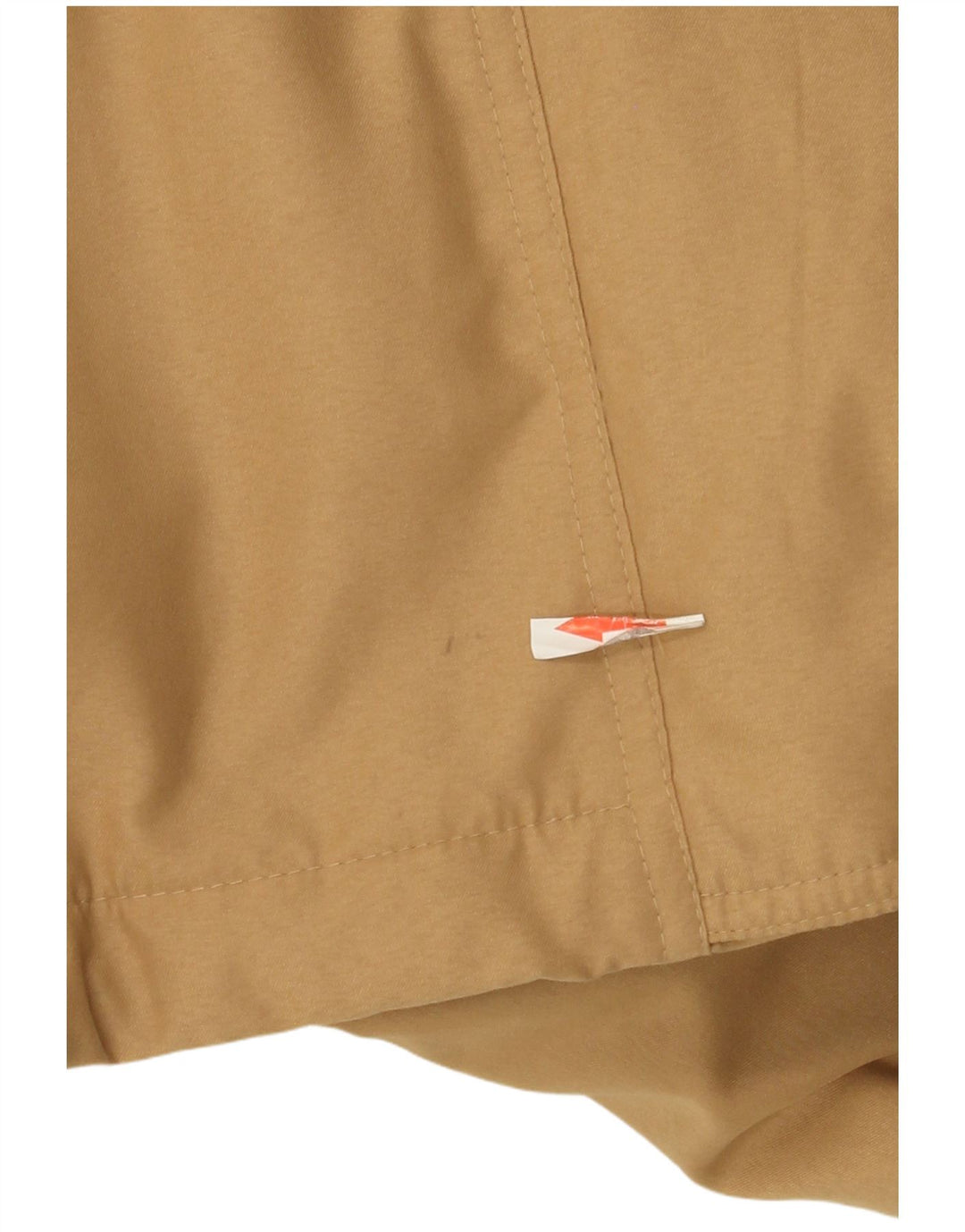 Autentyczny damski płaszcz wiatrówka z kapturem EU 46 XL, beżowy poliester