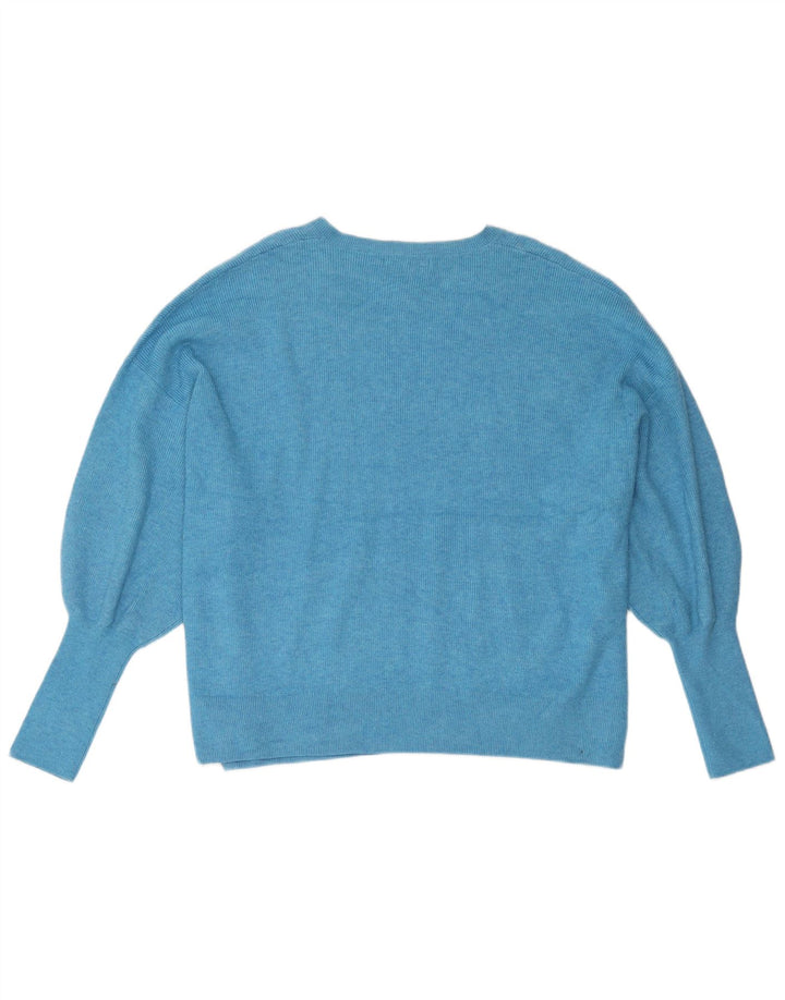 Marks & Spencer Damski sweter oversize z dekoltem w kształcie litery V, UK 18 XL, niebieski