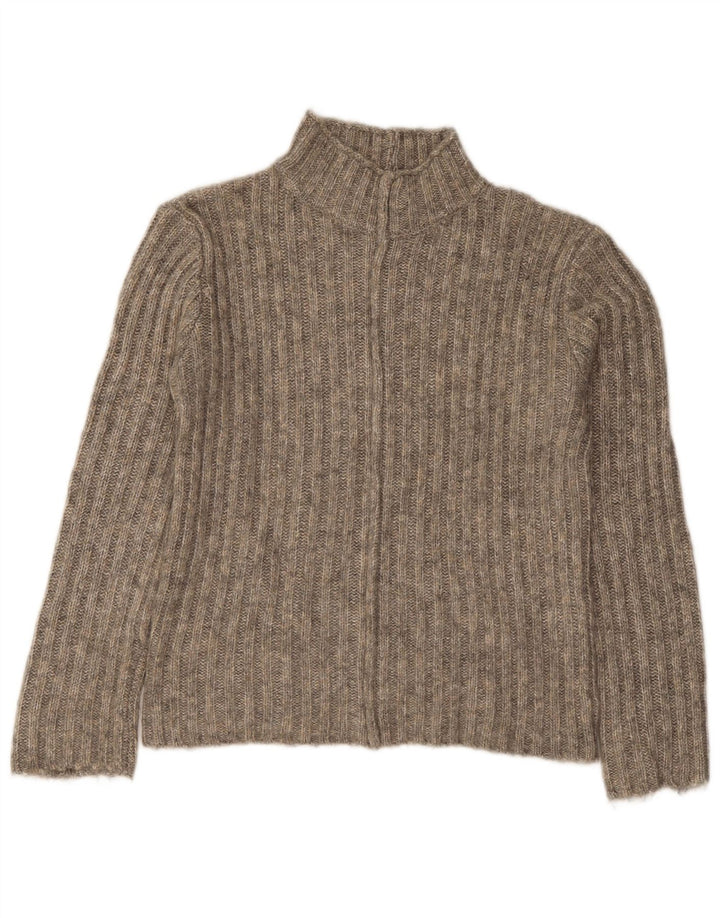 Sweter damski Zara z golfem UK 10, mały, szary, akrylowy
