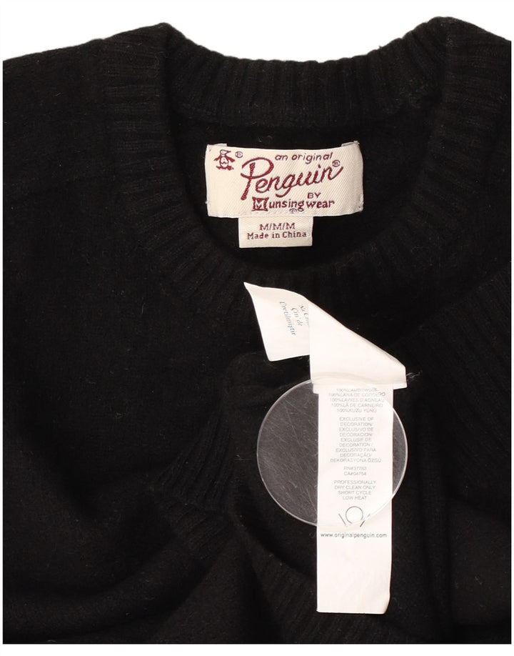 Damski sweter bolerko Penguin UK 12, średni czarny owcza wełna