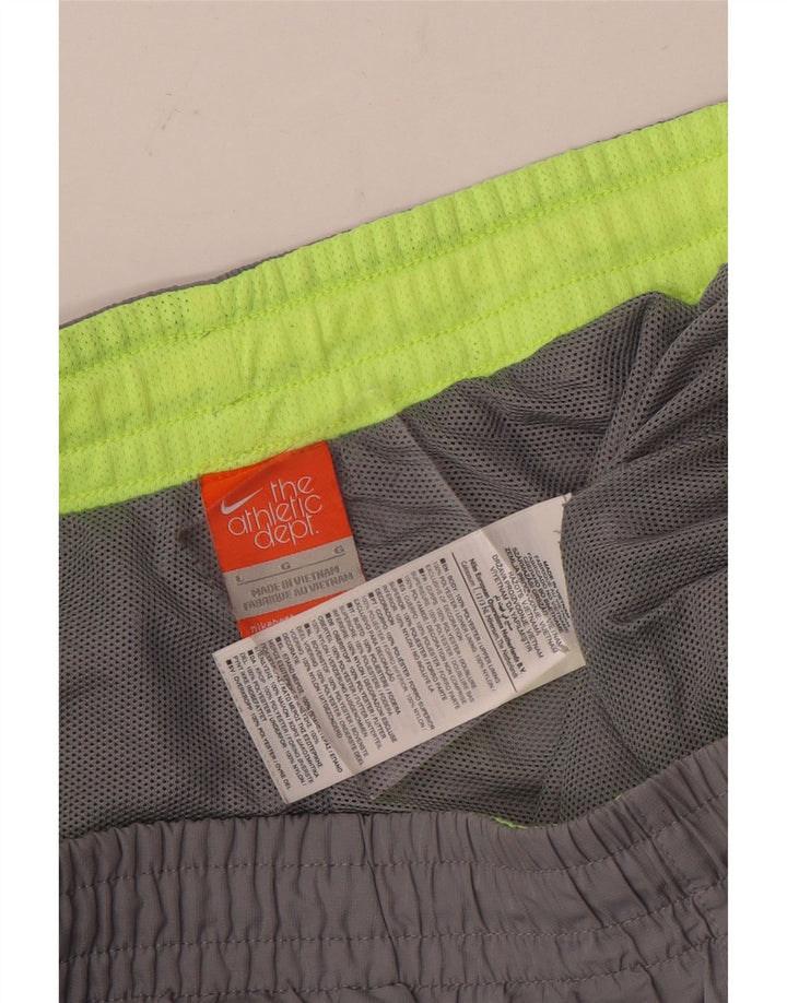 Męskie spodnie dresowe Nike, duże, szare, poliestrowe