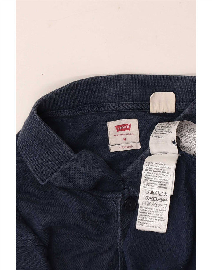 Męska standardowa koszulka polo Levi's, średnia, granatowa, bawełniana