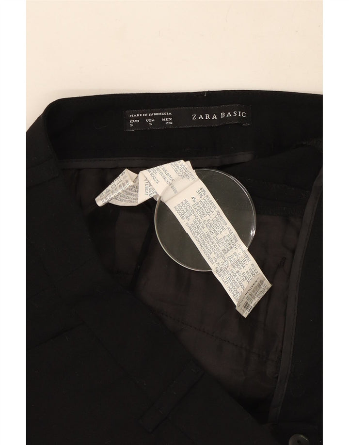 Damskie spodenki chino Zara, małe, W26, czarne, poliestrowe