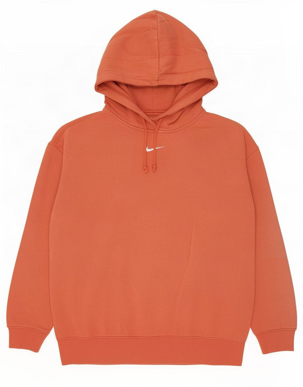 Damski sweter oversize z kapturem Nike, UK 10, mały, pomarańczowy, bawełniany