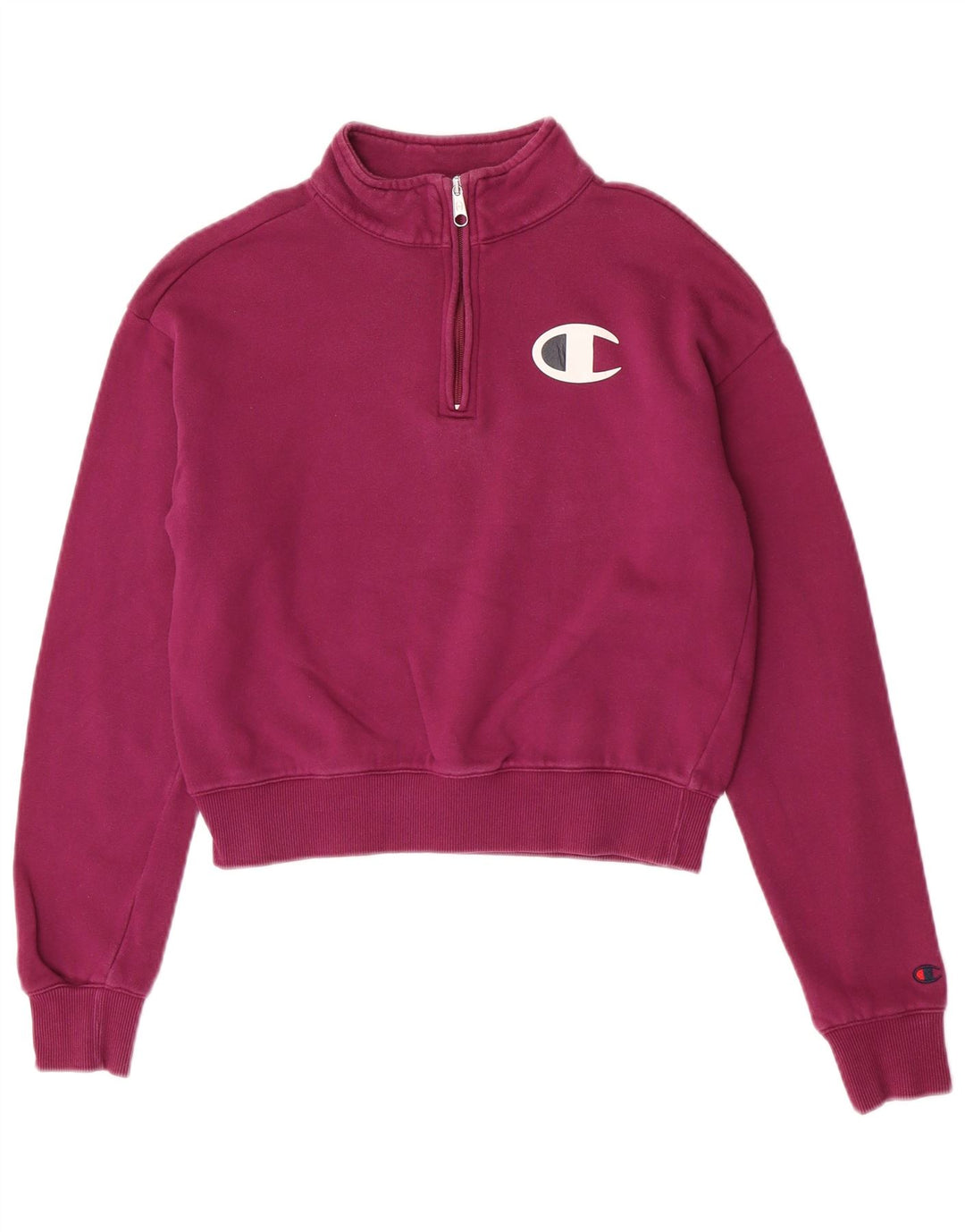 Damska bluza Champion z grafiką i zamkiem błyskawicznym, UK 10, mała fioletowa