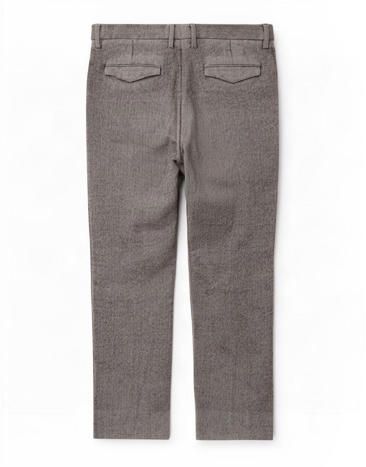 Męskie spodnie garniturowe Marks & Spencer Autograph W36 L28 Szare w jodełkę
